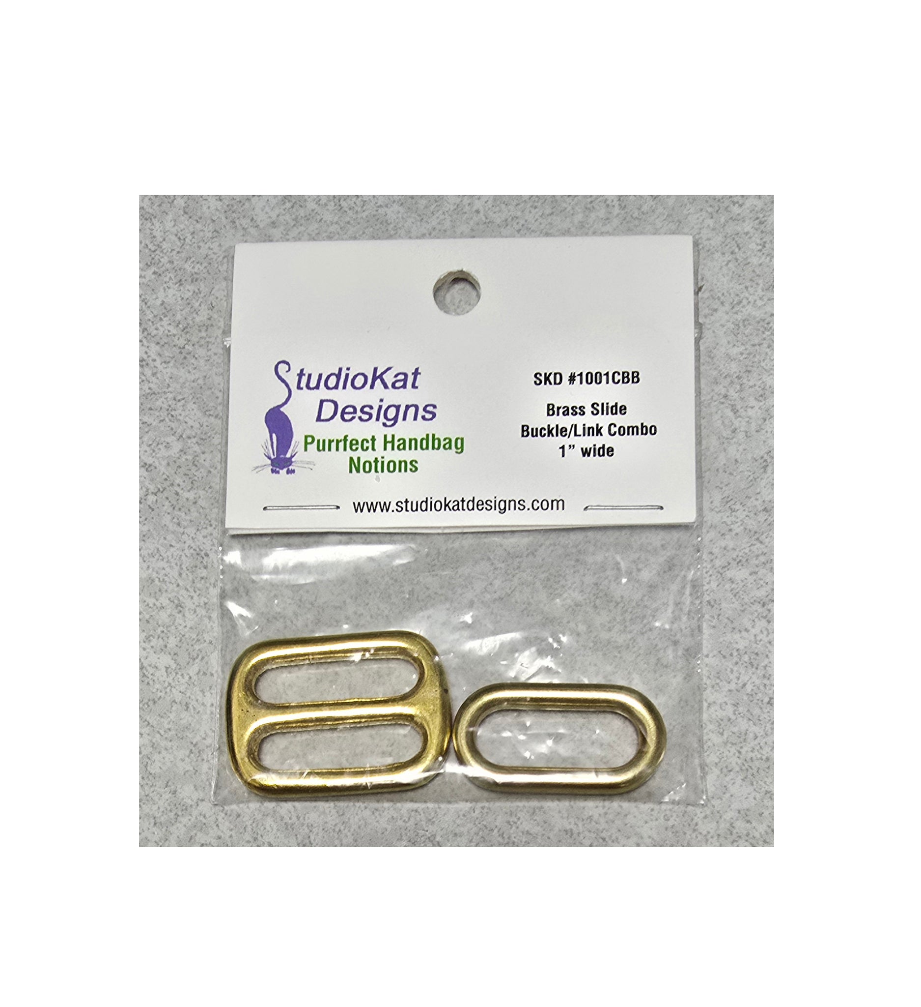 Studio Kat Designs - Purrfect Handbag Notions-1 inch wide brass slide