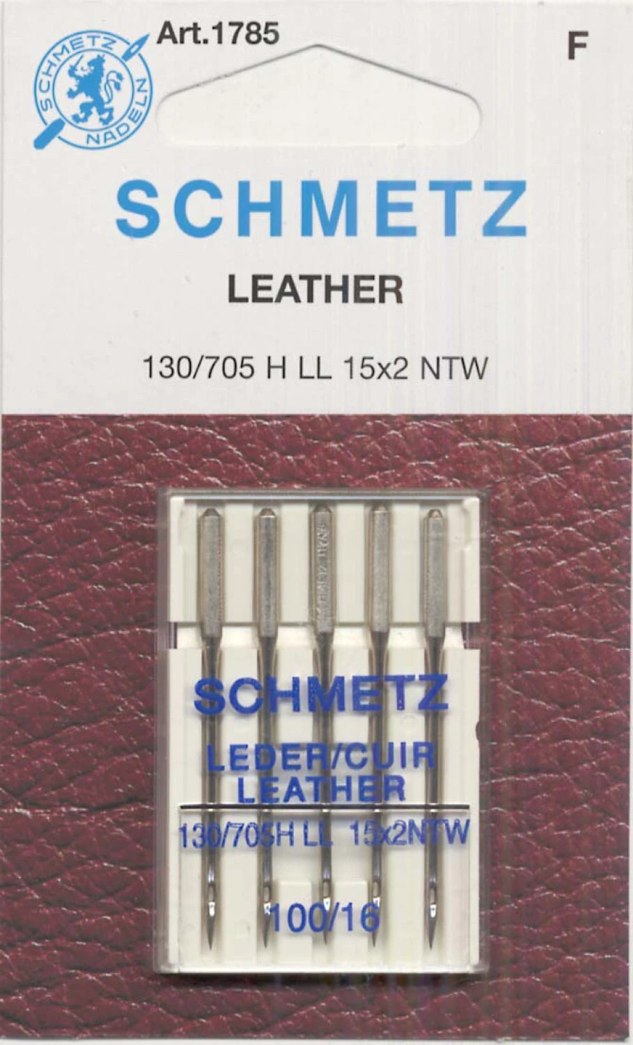 Schmetz - 5 Leather Needles -100/16
