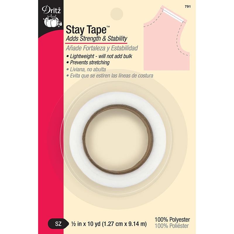 Dritz - .5 inch Stay Tape - White - 10 Yards - 791