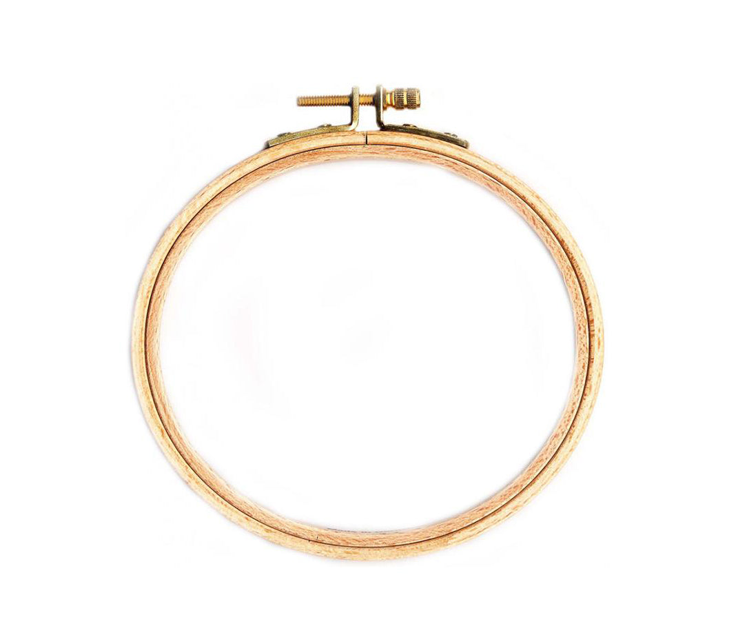 German Machine Embroidery Hoop-8in.-Made From Polished Beechwood With Br