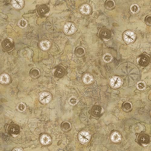 First in Flight - Lead the Way - Tan - tone on tone- compasses and maps