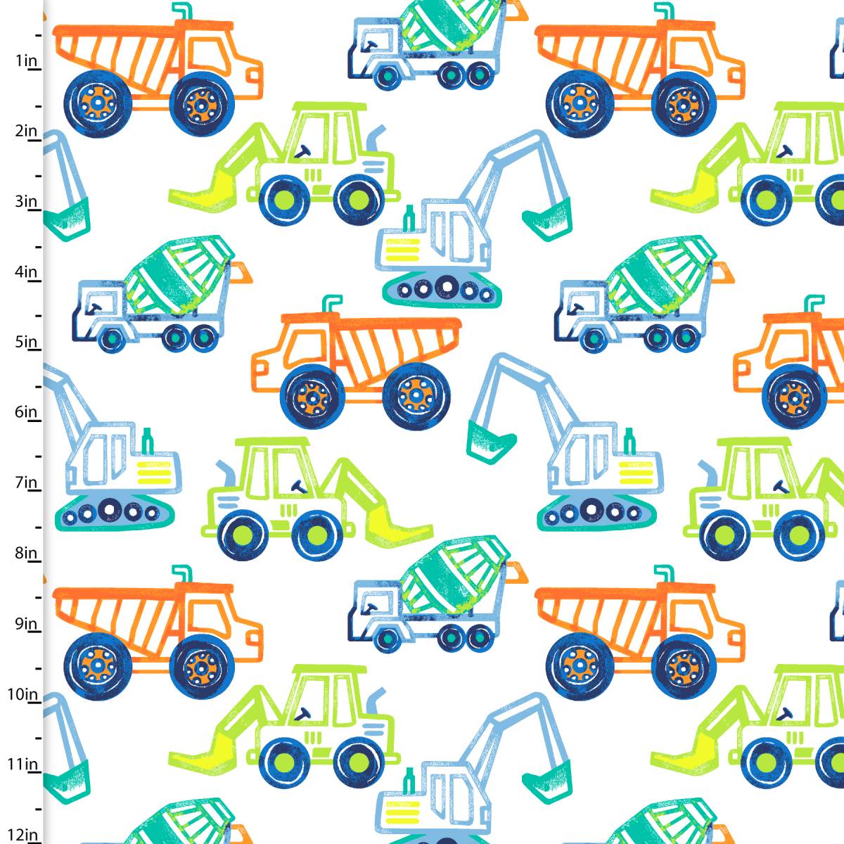 Dump, Dig & Rumble Flannel - Mighty Machine - White
