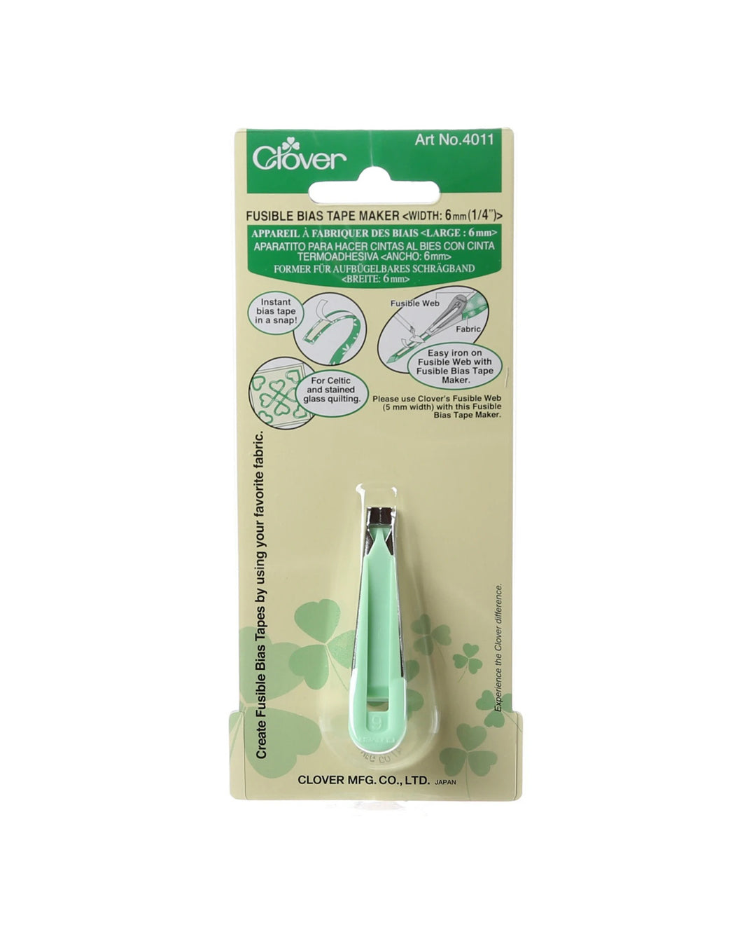 Clover fusible bias tape maker 6mm (1/4") width #4011