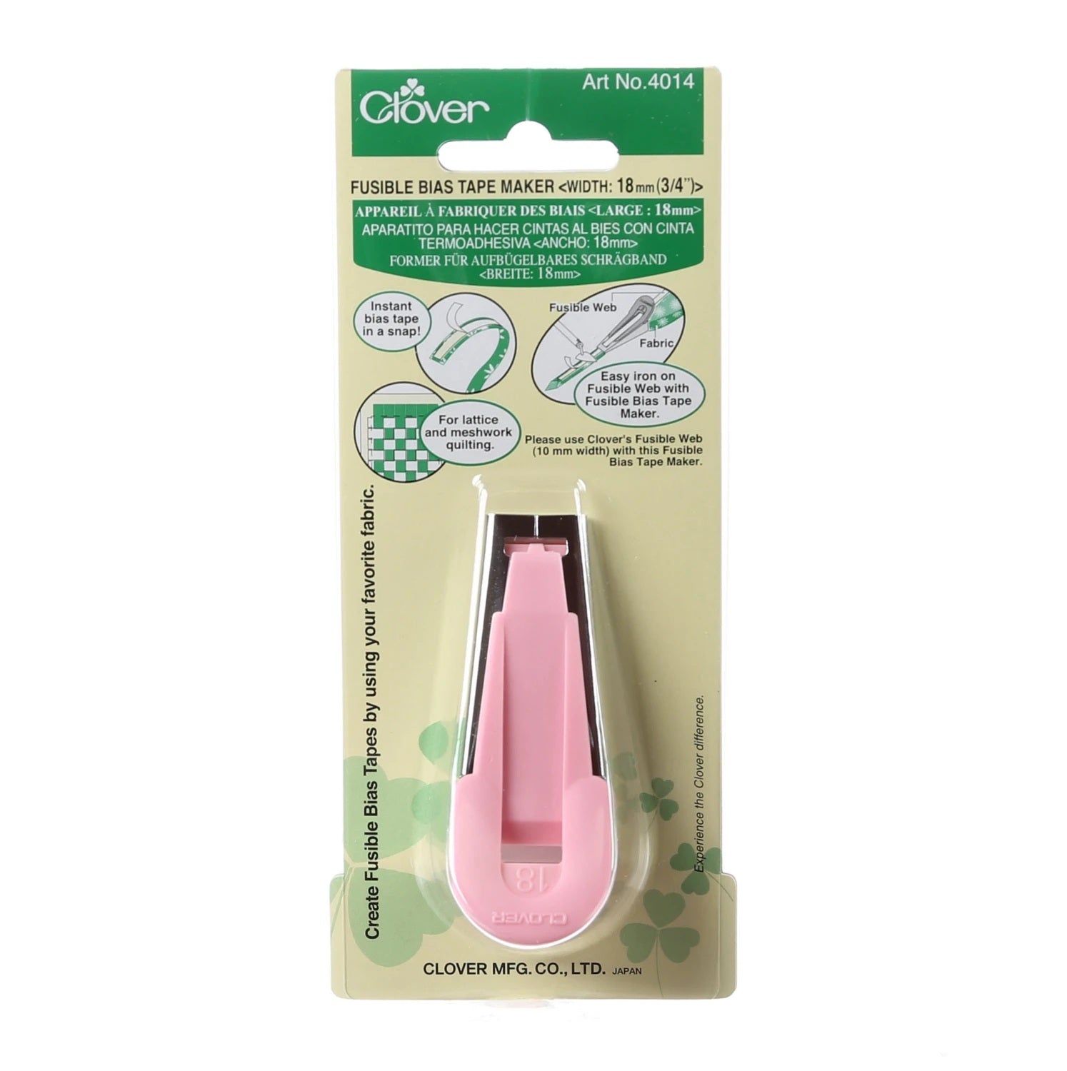 Clover fusible bias tape maker 18mm (3/4") width #4014
