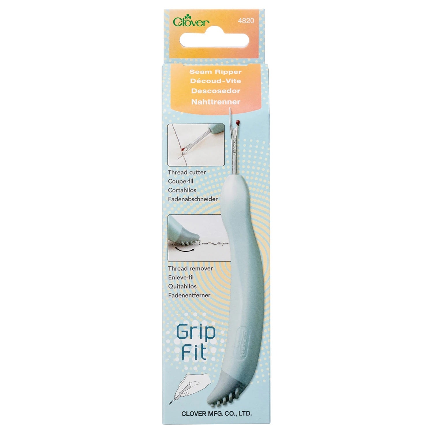 Clover - Grip Fit Seam Ripper - 3/4 x 5 1/8