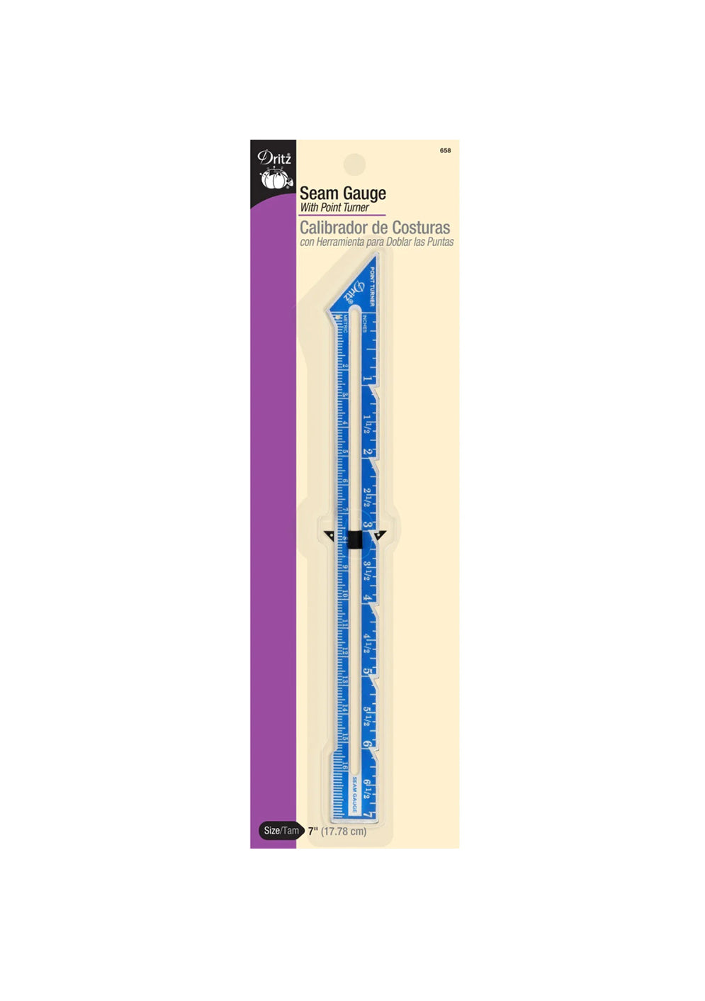 Dritz - Seam Gauge with point turner - 7 inches