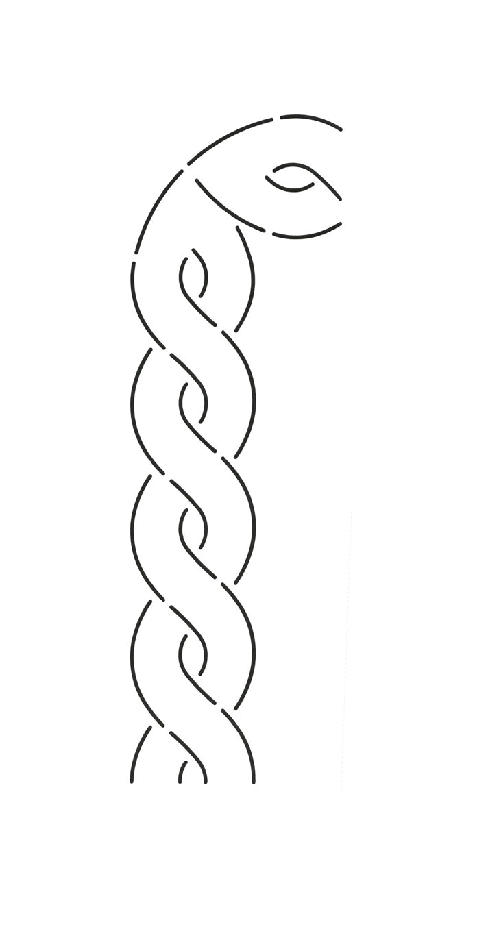 QCI Stencil Cable Border - 2"- Continuous Line
