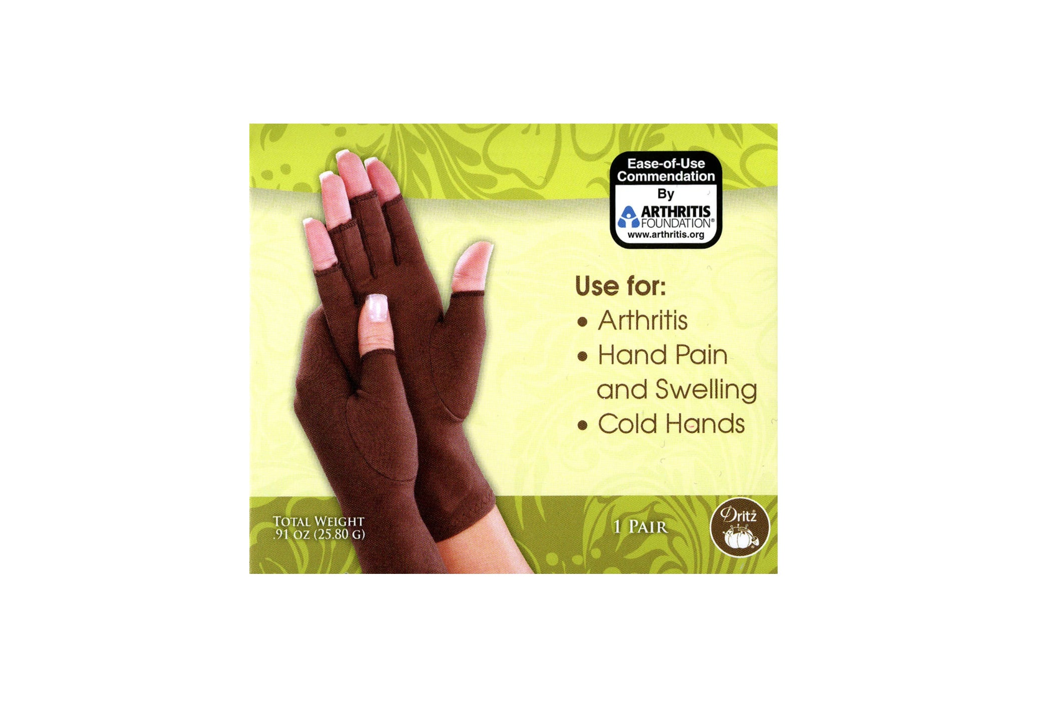 Dritz - Crafter's comfort gloves - Small - 1 pair mild compression gloves