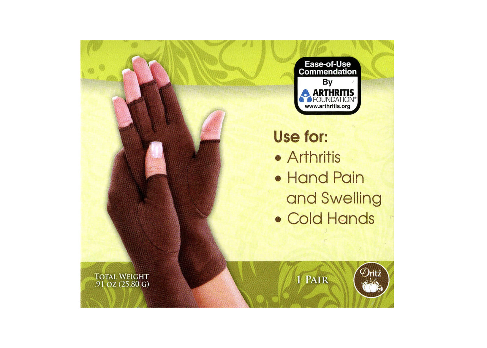 Dritz - Crafter's comfort gloves - Large - 1 pair mild compression gloves
