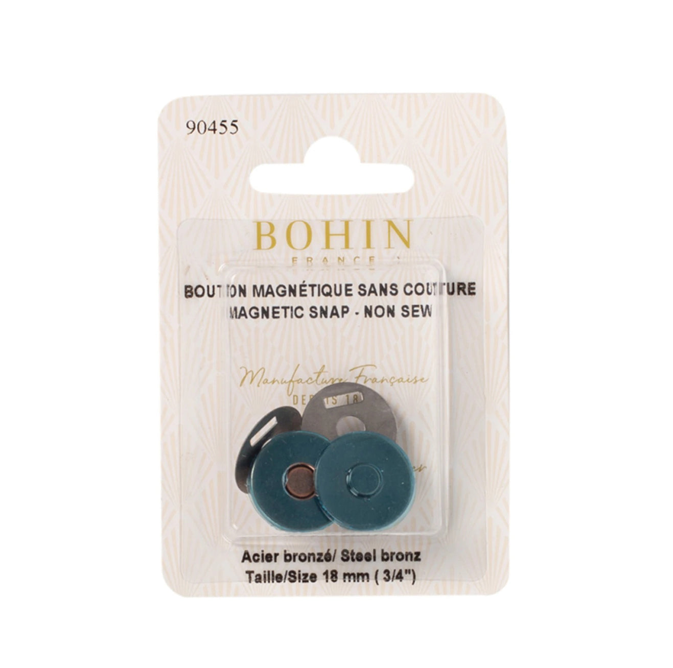 Non Sew In Magnetic Snaps Bronze - 3/4" - Bohin
