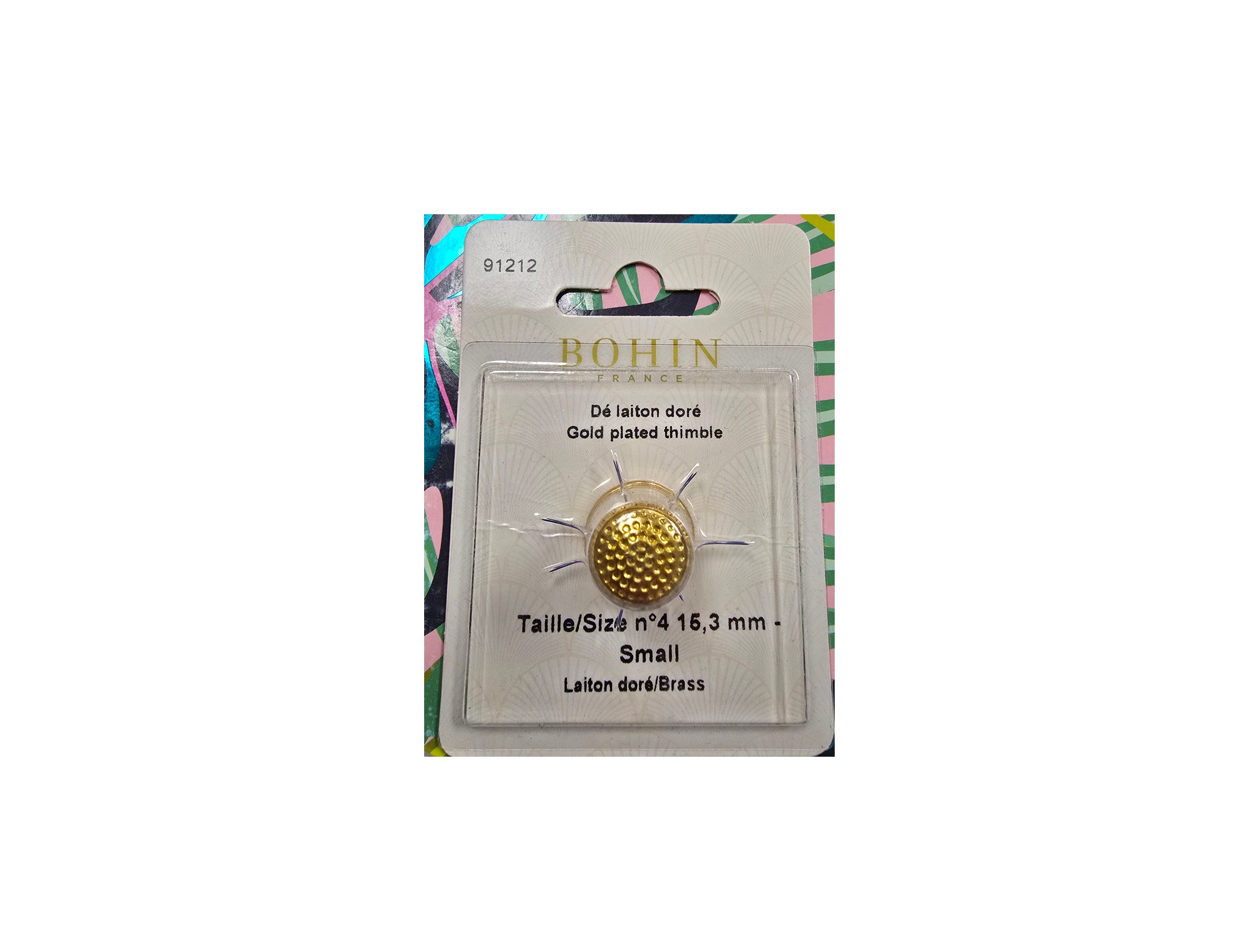 Bohin - Gold Plated brass Thimble - Small