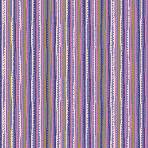 Oh, Meow - Untangled Strings - Stripe - purple, pink & white stripe