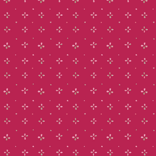 Aquarelle - Watermarks -Cerise - pink ditsy on bright pink