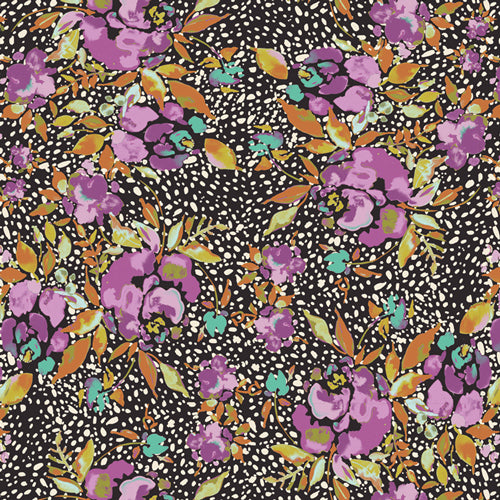 365 Fifth Avenue - Manhatten's Glitz - lavender floral on black