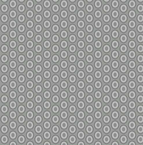 Oval Elements - Silver Drops - light gray & white dots on gray