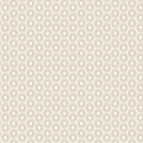 Oval Elements - French Vanilla - tan & cream dots on cream