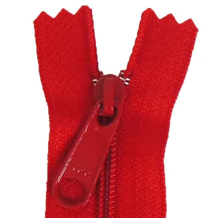 Single Slide Handbag Zipper -14 inch - Red - Aunties Two