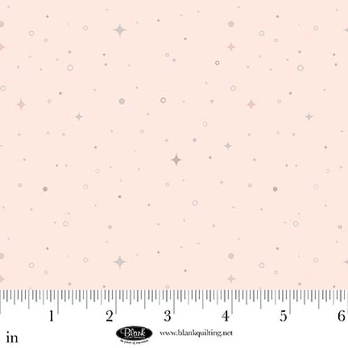 Sugar Dreams - Dots & Stars -Blush - gray stars & dots on blush pink