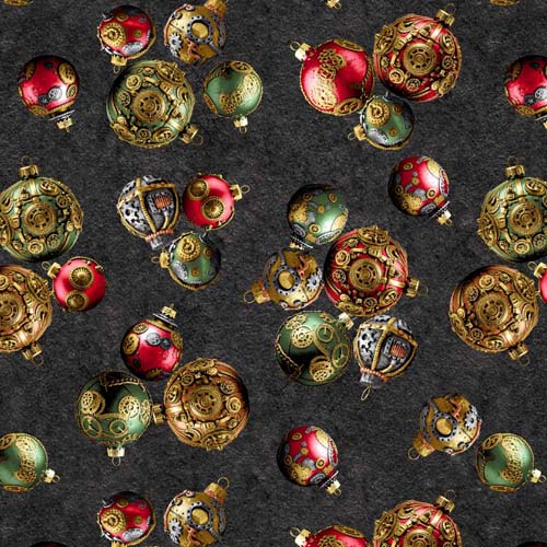Gears & Garland - Steampunk Christmas Ornaments - Black