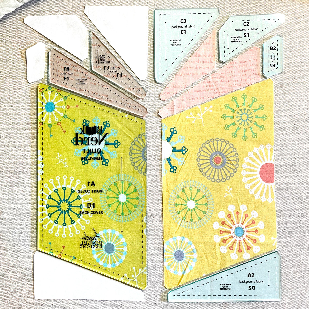 Book Nerd book cover acrylic template set