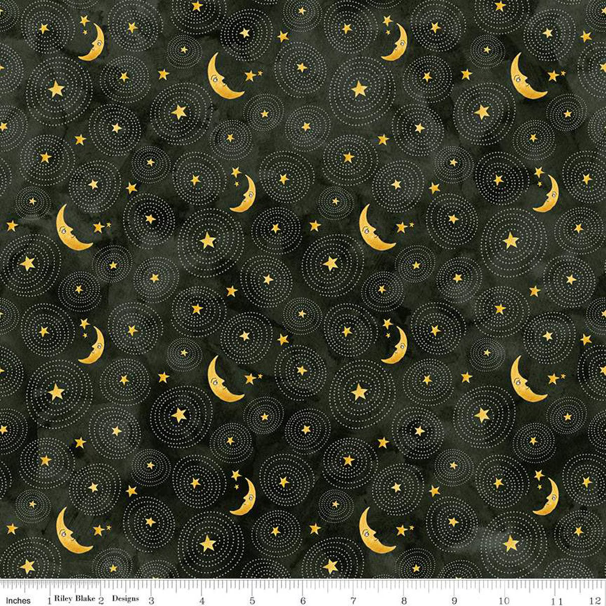 Ghoul Friends - Stars and Moon - Black by Teresa Kogut