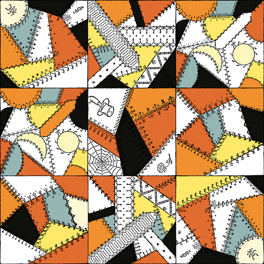Scary Scraps by J. Wecker Frisch - Crazy Patchwork - Multi