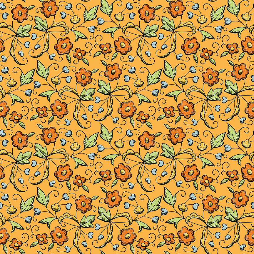 Scary Scraps by J. Wecker Frisch - Fall Floral - Orange