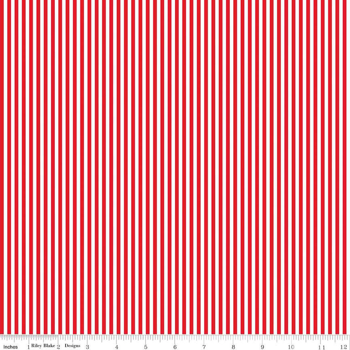 Stripe - 1/8 Inch - Red & White - red and white stripes