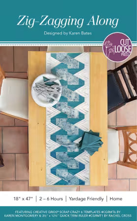 Cut Loose Press - Zig-Zagging Along - uses creative grids scrap crazy 6 template