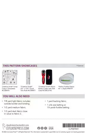 Cut Loose Press - Zig-Zagging Along - uses creative grids scrap crazy 6 template