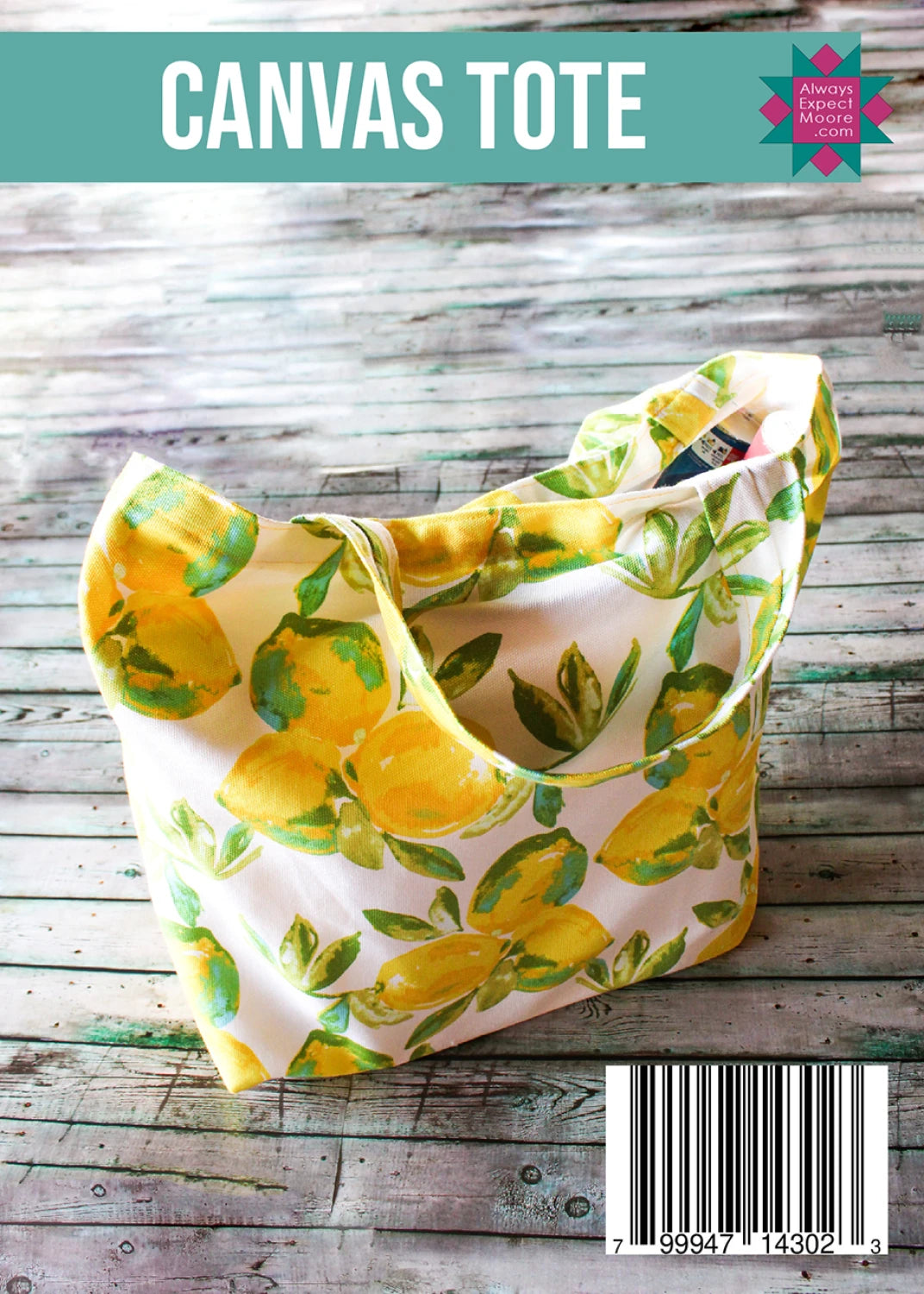 Canvas Tote - uses the boxed bag template - by Carolina Moore