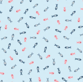 Are You Kitten Me? - Fishy - Plume - Fish on Light Blue