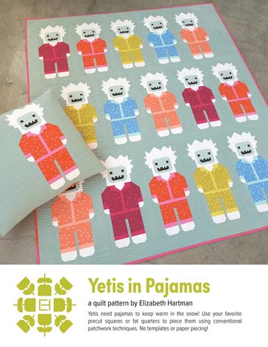 Yetis in Pajamas - quilt in 2 sizes & pillow by Elizabeth Hartman