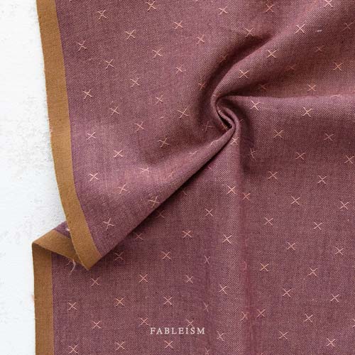 Sprout Woven - Mulberry - texture w/a small woven "x"