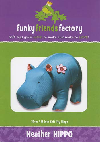 Heather Hippo - Soft Toy -Created By Pauline McArthur of Funky Friends Fac