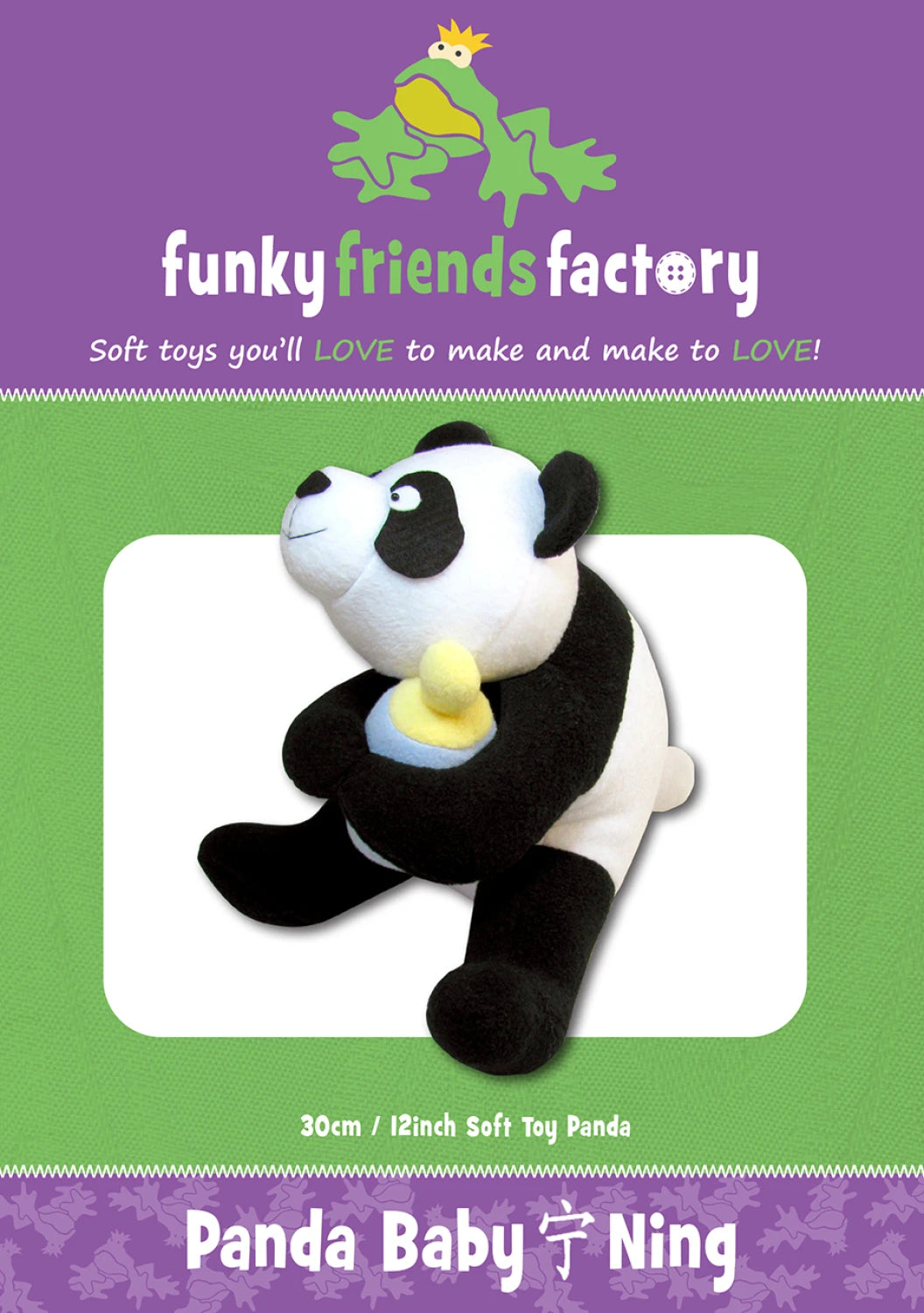 Panda Baby Ning - Soft Toy - by Funky Friends Factory - Pauline McArthur
