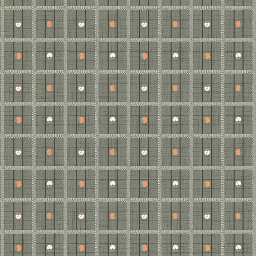 Klara - Sac - Green -gray green plaid with apple accents