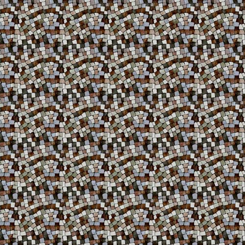 Great Journey - Stones - Gray/Multi - brown, blue & gray green mosaic
