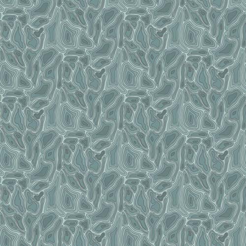 Green World - Topography - Mint - topoghraphy lines in mint greens