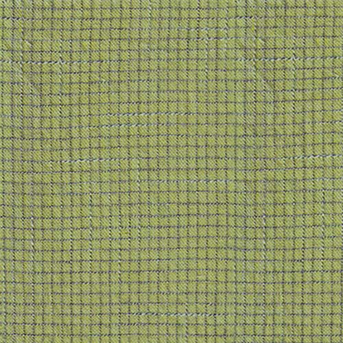 Intervals Woven - Check - Olive - yellow grid on green