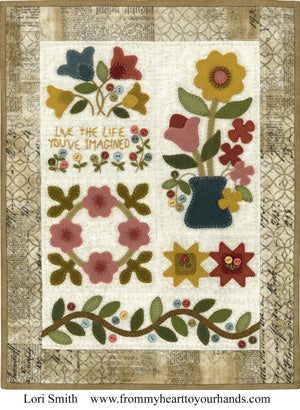 Life Imagined Pattern - Includes Vase of Flowers Verse & Other Block-Wool