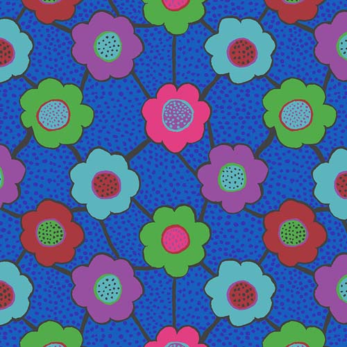 Kaffe Collective - August 2025 - Floral Connections - Blue - floral on blue