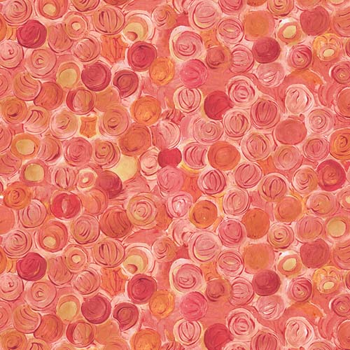 After the Rain - The Suns Out- Sunny - coral, pink& peach circles