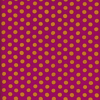 Spot - Magenta - Kaffe Fassett Classics - Orange Dot on Magenta