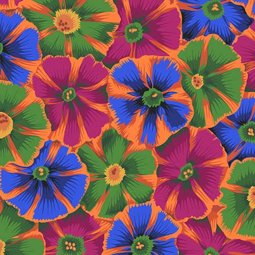 Pinwheels - Autumn - August 2022 - packed flowers on orange