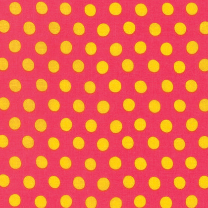 Spot - Melon - Yellow on Dark Pink - Spring 2017 - Kaffe Fasset