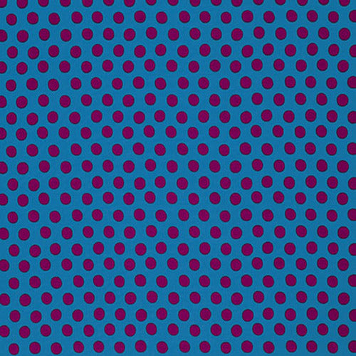 Spot - Peacock - Kaffe Fassett Classics - Maroon Dots on Blue
