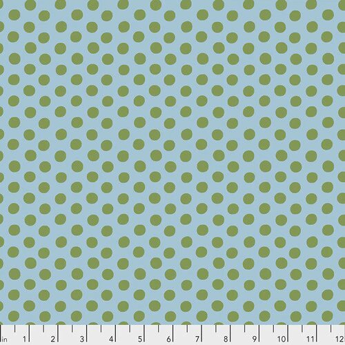 Spot - Sage - Kaffe Fassett Classics - Green Dots on Blue - Feb. 2020
