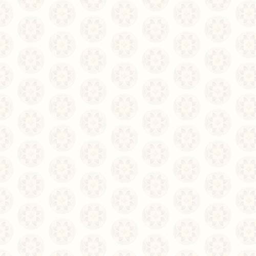 Complements - Flower Power - Mellow - rows of medallion flowers on cream
