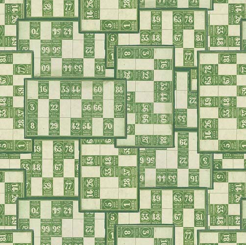 Tim Holtz Palette Green - Numbers - green number cards